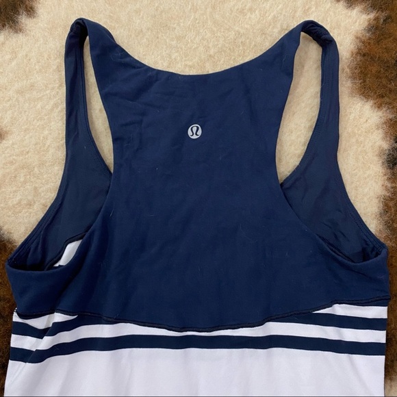 Lululemon First Base Run Tank Ocean Quiet Stripe - Picture 3 of 6